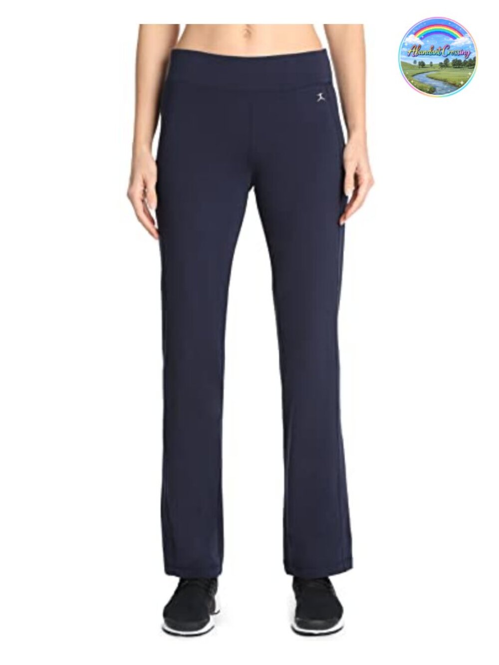 Women's Yoga Pants Sleek Fit Flared Full Length Pull-On Fitness
